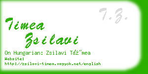 timea zsilavi business card